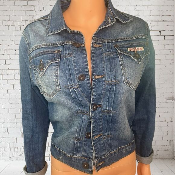 Hudson Jeans Classic Blue Denim Jacket - Picture 1 of 8